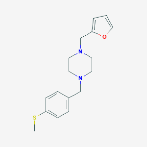 molecular formula C17H22N2OS B442370 1-(Furan-2-ylmethyl)-4-[4-(methylsulfanyl)benzyl]piperazine 