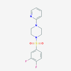 molecular formula C15H15F2N3O2S B4423711 1-(3,4-Difluorophenyl)sulfonyl-4-pyridin-2-ylpiperazine 