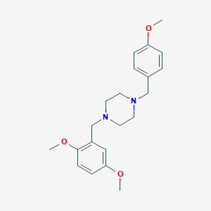 molecular formula C21H28N2O3 B442372 1-(2,5-Dimethoxybenzyl)-4-(4-methoxybenzyl)piperazine 