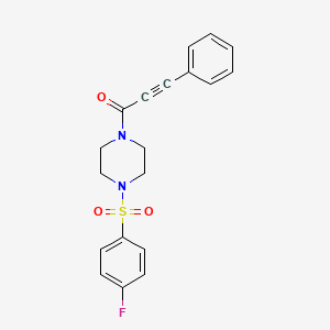 molecular formula C19H17FN2O3S B4423739 1-{4-[(4-FLUOROPHENYL)SULFONYL]PIPERAZINO}-3-PHENYL-2-PROPYN-1-ONE 