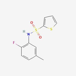 molecular formula C11H10FNO2S2 B4423772 N-(2-fluoro-5-methylphenyl)thiophene-2-sulfonamide 