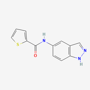 molecular formula C12H9N3OS B4423795 N-(1H-indazol-5-yl)thiophene-2-carboxamide 