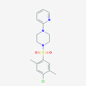 molecular formula C17H20ClN3O2S B4423800 1-[(4-CHLORO-2,5-DIMETHYLPHENYL)SULFONYL]-4-(2-PYRIDYL)PIPERAZINE 