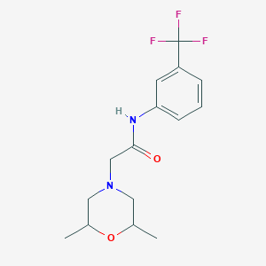 molecular formula C15H19F3N2O2 B4423801 2-(2,6-dimethylmorpholin-4-yl)-N-[3-(trifluoromethyl)phenyl]acetamide 