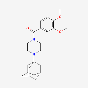 molecular formula C23H32N2O3 B4423817 1-(ADAMANTAN-1-YL)-4-(3,4-DIMETHOXYBENZOYL)PIPERAZINE 