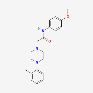 molecular formula C20H25N3O2 B4423818 N-(4-methoxyphenyl)-2-[4-(2-methylphenyl)piperazin-1-yl]acetamide 