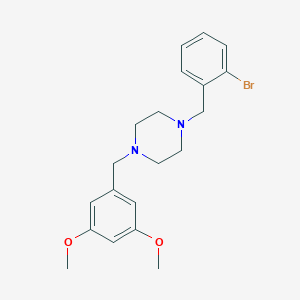 molecular formula C20H25BrN2O2 B442382 1-(2-Bromobenzyl)-4-(3,5-dimethoxybenzyl)piperazine 