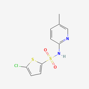 molecular formula C10H9ClN2O2S2 B4423837 5-chloro-N-(5-methylpyridin-2-yl)thiophene-2-sulfonamide 