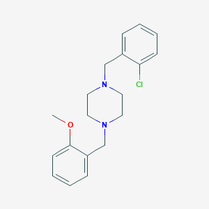 molecular formula C19H23ClN2O B442385 1-(2-Chlorobenzyl)-4-(2-methoxybenzyl)piperazine 
