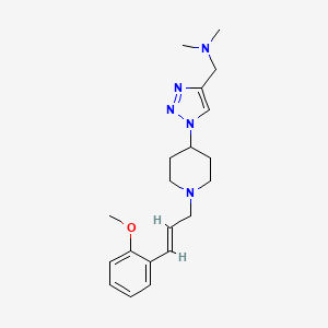 molecular formula C20H29N5O B4423861 1-(1-{1-[(2E)-3-(2-methoxyphenyl)prop-2-en-1-yl]piperidin-4-yl}-1H-1,2,3-triazol-4-yl)-N,N-dimethylmethanamine 