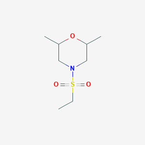 molecular formula C8H17NO3S B4423862 4-(ethylsulfonyl)-2,6-dimethylmorpholine CAS No. 57150-63-7