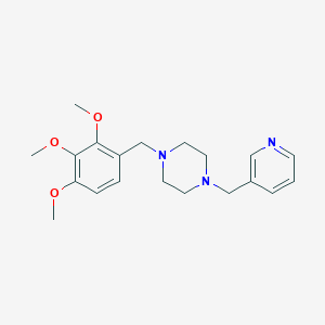 molecular formula C20H27N3O3 B442387 1-(Pyridin-3-ylmethyl)-4-(2,3,4-trimethoxybenzyl)piperazine 