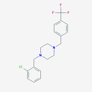 molecular formula C19H20ClF3N2 B442388 1-(2-Chlorobenzyl)-4-[4-(trifluoromethyl)benzyl]piperazine 