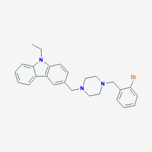 molecular formula C26H28BrN3 B442389 3-[4-(2-Bromo-benzyl)-piperazin-1-ylmethyl]-9-ethyl-9H-carbazole 