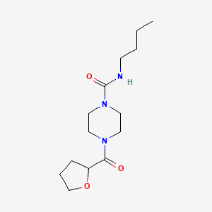 molecular formula C14H25N3O3 B4423899 N-butyl-4-(oxolane-2-carbonyl)piperazine-1-carboxamide 