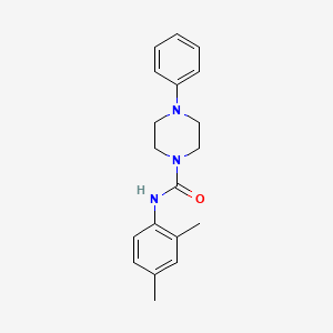 molecular formula C19H23N3O B4423920 N-(2,4-dimethylphenyl)-4-phenyl-1-piperazinecarboxamide 