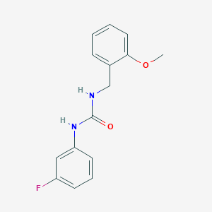 molecular formula C15H15FN2O2 B4423996 N-(3-fluorophenyl)-N'-(2-methoxybenzyl)urea 