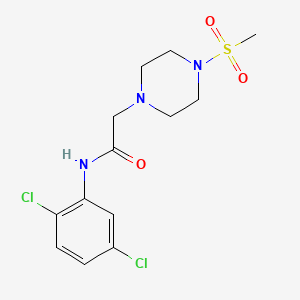 molecular formula C13H17Cl2N3O3S B4423999 N-(2,5-dichlorophenyl)-2-[4-(methylsulfonyl)-1-piperazinyl]acetamide 