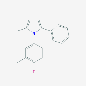 molecular formula C18H16FN B442400 1-(4-fluoro-3-methylphenyl)-2-methyl-5-phenyl-1H-pyrrole 
