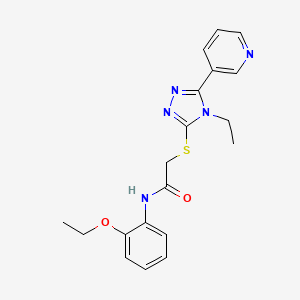 N-(2-ethoxyphenyl)-2-{[4-ethyl-5-(pyridin-3-yl)-4H-1,2,4-triazol-3-yl]sulfanyl}acetamide