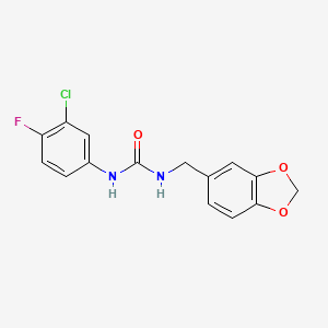 1-(1,3-Benzodioxol-5-ylmethyl)-3-(3-chloro-4-fluorophenyl)urea