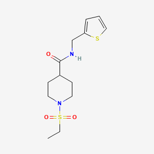 molecular formula C13H20N2O3S2 B4424158 1-(ethylsulfonyl)-N-(2-thienylmethyl)-4-piperidinecarboxamide 