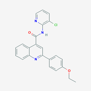 molecular formula C23H18ClN3O2 B442425 N-(3-chloropyridin-2-yl)-2-(4-ethoxyphenyl)quinoline-4-carboxamide 
