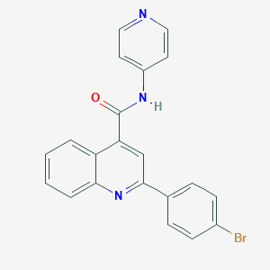 molecular formula C21H14BrN3O B442428 2-(4-bromophenyl)-N-(4-pyridinyl)-4-quinolinecarboxamide 