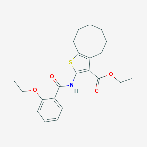 molecular formula C22H27NO4S B442432 Ethyl 2-[(2-ethoxybenzoyl)amino]-4,5,6,7,8,9-hexahydrocycloocta[b]thiophene-3-carboxylate 