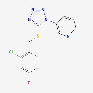 3-(5-{[(2-CHLORO-4-FLUOROPHENYL)METHYL]SULFANYL}-1H-1,2,3,4-TETRAZOL-1-YL)PYRIDINE