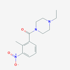 molecular formula C14H19N3O3 B442448 (4-ETHYLPIPERAZINO)(2-METHYL-3-NITROPHENYL)METHANONE 