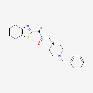 2-(4-benzyl-1-piperazinyl)-N-(4,5,6,7-tetrahydro-1,3-benzothiazol-2-yl)acetamide