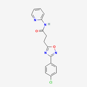 3-[3-(4-chlorophenyl)-1,2,4-oxadiazol-5-yl]-N-(pyridin-2-yl)propanamide