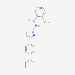 molecular formula C21H22N2O2S B442478 N-[4-(4-sec-butylphenyl)-1,3-thiazol-2-yl]-2-methoxybenzamide 