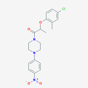 molecular formula C20H22ClN3O4 B442479 2-(4-Chloro-2-methylphenoxy)-1-[4-(4-nitrophenyl)piperazin-1-yl]propan-1-one 