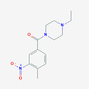 molecular formula C14H19N3O3 B442488 1-Ethyl-4-{3-nitro-4-methylbenzoyl}piperazine 