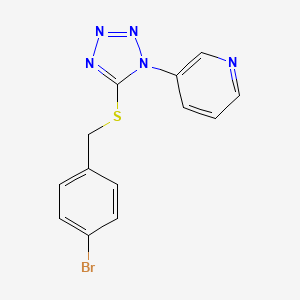 3-{5-[(4-bromobenzyl)thio]-1H-tetrazol-1-yl}pyridine