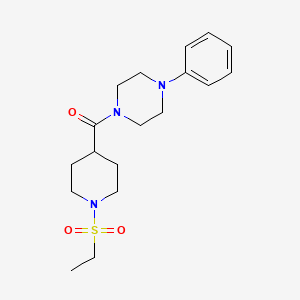 1-{[1-(ethylsulfonyl)-4-piperidinyl]carbonyl}-4-phenylpiperazine