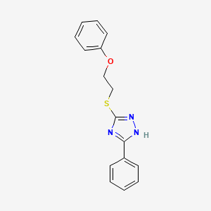 3-[(2-phenoxyethyl)thio]-5-phenyl-4H-1,2,4-triazole