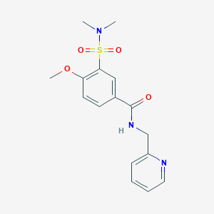 3-[(dimethylamino)sulfonyl]-4-methoxy-N-(2-pyridinylmethyl)benzamide