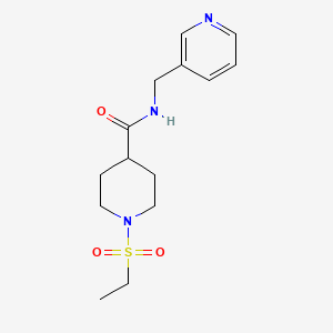 molecular formula C14H21N3O3S B4424961 1-(ethylsulfonyl)-N-(3-pyridinylmethyl)-4-piperidinecarboxamide 