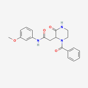 2-(1-benzoyl-3-oxo-2-piperazinyl)-N-(3-methoxyphenyl)acetamide