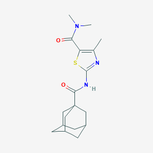 molecular formula C18H25N3O2S B442497 2-[(1-adamantylcarbonyl)amino]-N,N,4-trimethyl-1,3-thiazole-5-carboxamide 