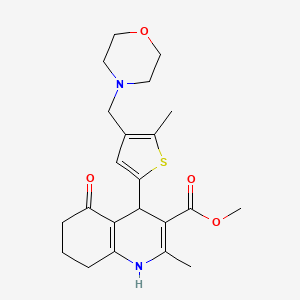 methyl 2-methyl-4-[5-methyl-4-(4-morpholinylmethyl)-2-thienyl]-5-oxo-1,4,5,6,7,8-hexahydro-3-quinolinecarboxylate