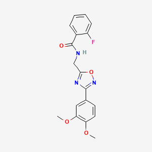 N-{[3-(3,4-dimethoxyphenyl)-1,2,4-oxadiazol-5-yl]methyl}-2-fluorobenzamide