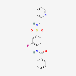 N-(2-fluoro-4-{[(2-pyridinylmethyl)amino]sulfonyl}phenyl)benzamide