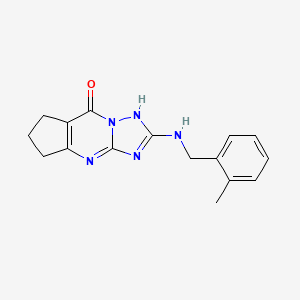 2-[(2-methylbenzyl)amino]-4,5,6,7-tetrahydro-8H-cyclopenta[d][1,2,4]triazolo[1,5-a]pyrimidin-8-one