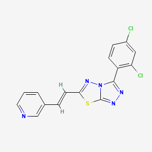 3-(2,4-dichlorophenyl)-6-[2-(3-pyridinyl)vinyl][1,2,4]triazolo[3,4-b][1,3,4]thiadiazole