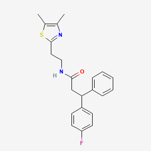 N-[2-(4,5-dimethyl-1,3-thiazol-2-yl)ethyl]-3-(4-fluorophenyl)-3-phenylpropanamide