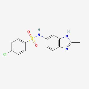 4-chloro-N-(2-methyl-1H-benzimidazol-6-yl)benzenesulfonamide